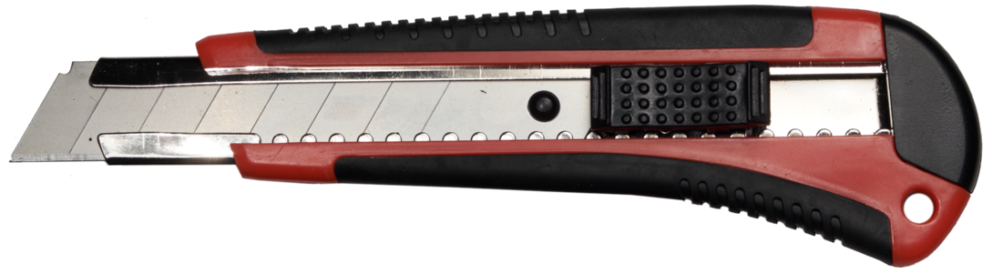 Ніж канцелярський 4OFFICE (4-348), металева направляюча, автофіксатор, 18 мм